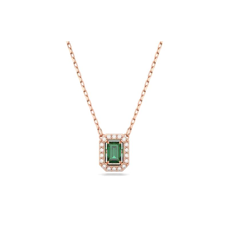 Swarovski Una Octagon Cut Rose Gold Tone Plating Necklace Women s Gold 5650069 золотой