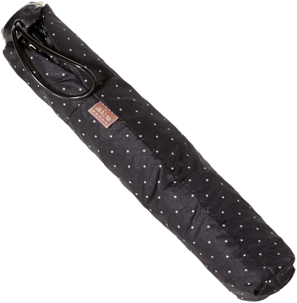 Aiu Pink Dot Made in 50cm Ribs Women's Umbrella, 1AI, 1704002, Black, Japan, (Free Size)