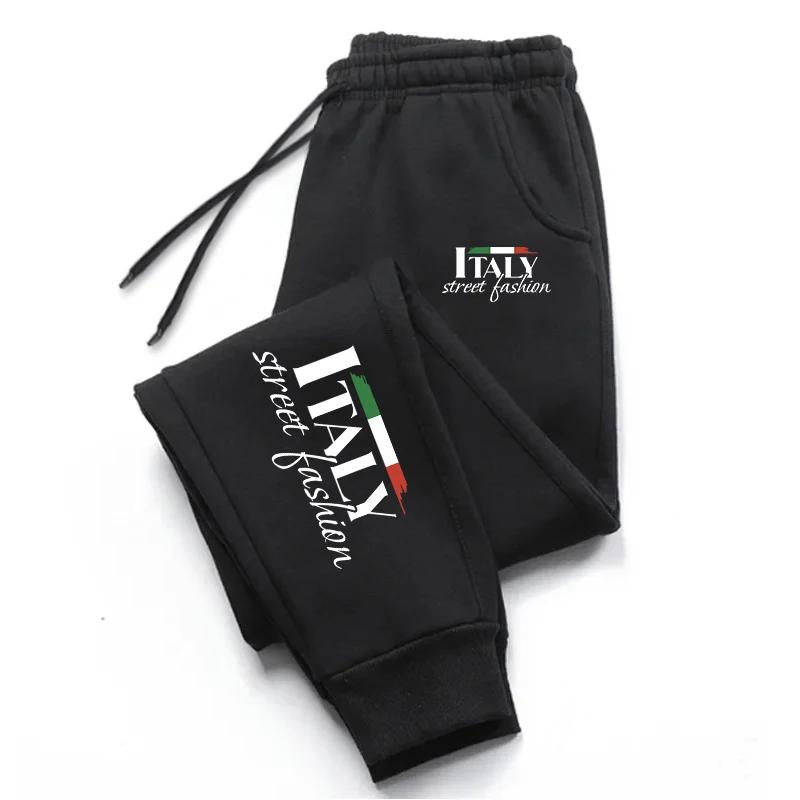 Italy Unique Printing Mens Sweatpants Daily Casual Gym Outdoors Running Trousers Sports Jogging Pants  Street Womens Pants