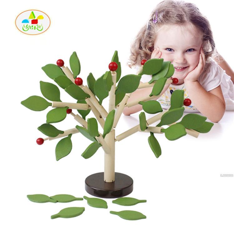 Multi-Color Wooden Snowflake Building Blocks: Educational Hands-On Toys for Children