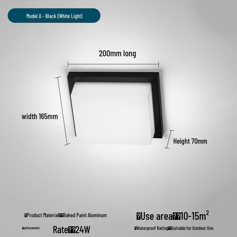 Super Bright Insect-Proof Outdoor Ceiling Light for Greenhouse, Balcony, Corridor, Eaves, Gazebo, Terrace, Foyer