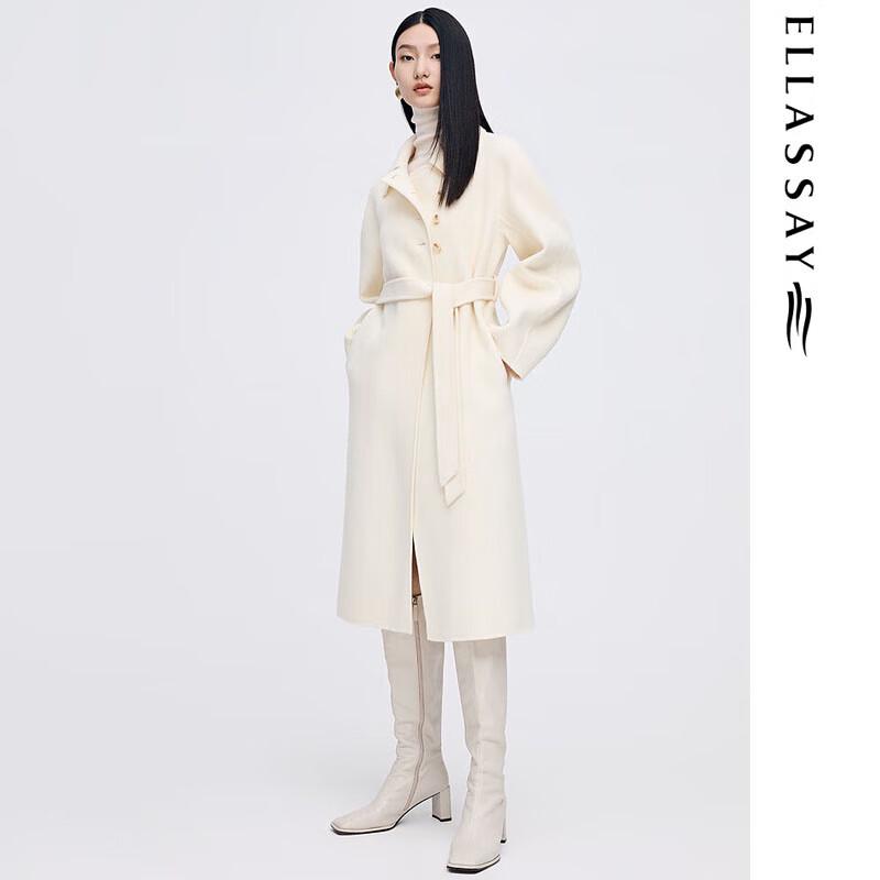 ELLASSAY Premium Pure Wool Double-faced Coat