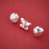 Irregular Hammered S925 Sterling Silver Spacer Beads for DIY Beaded Bracelets