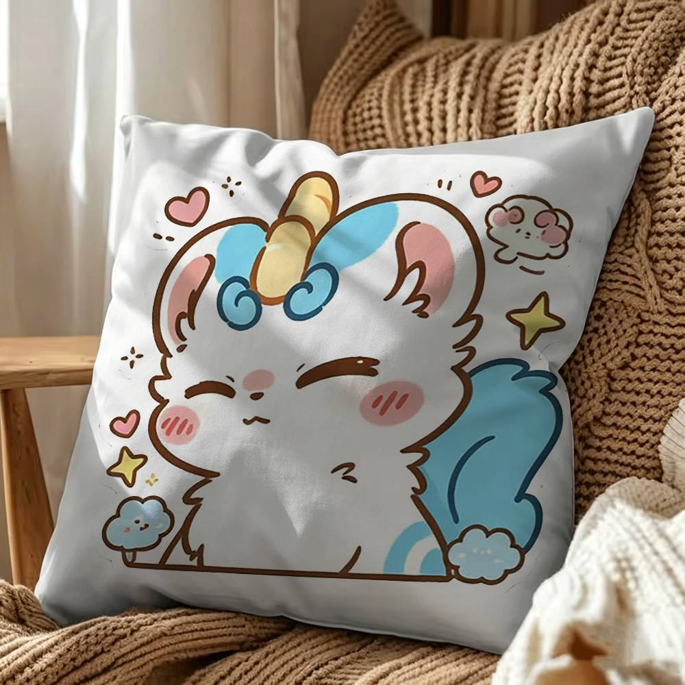 Furry F-Fabulous B-Beasts Square Pillow Case Multi Sizes For Car Home Bedroom Decor Custom Valentine Gifts