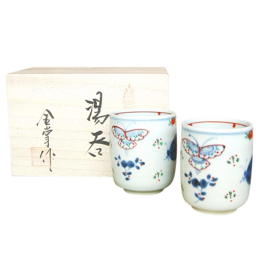 

Чашка для чая Tenkei Flower and Butterfly Couple из дерева [Arita Ware] (Пара) (В коробке)