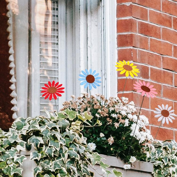 5 Pack Sunflower Windmill Pinwheel Garden Stake Wind Spinner Sculpture For Yard Art Garden Balcony Patio Lawn Decoration