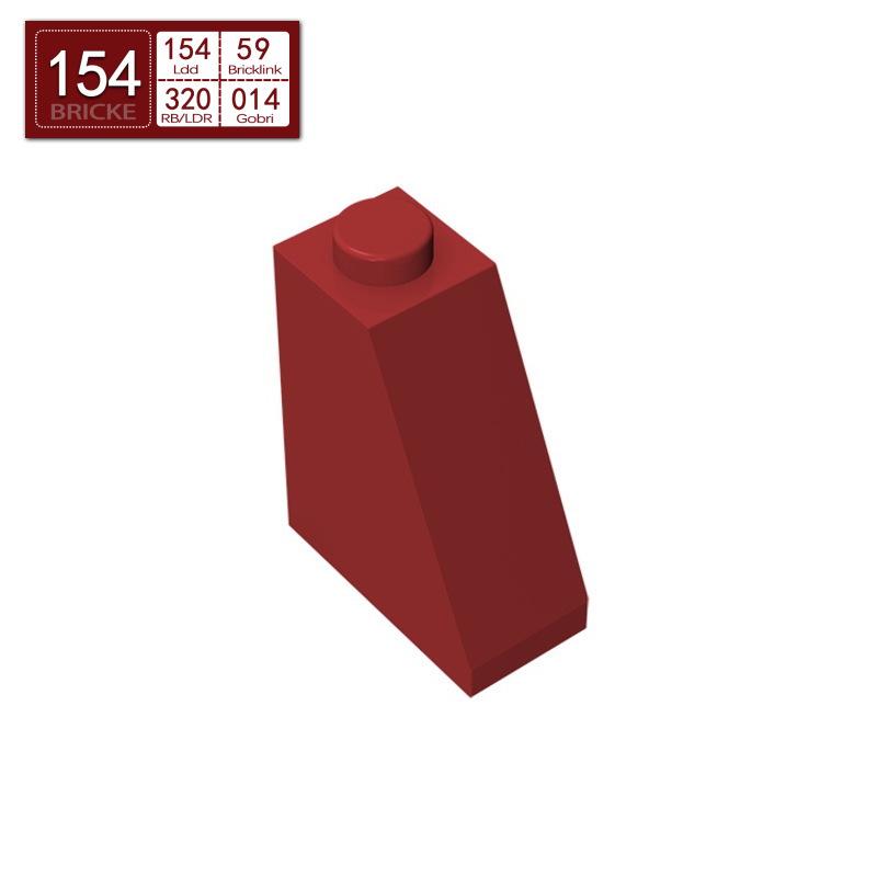 BRICKE 2x1x2 65° Slope Brick Compatible with LEGO 60481 - DIY Spare Building Block 50g (Approx. 44 pcs)