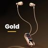 LED Screen Lavalier Bluetooth Earphones Card Insertion Wireless Headphones  Support SD Card