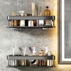 2Pcs Waterproof Bathroom Storage Rack Thicken Large Capacity Wall-Mounted Shelf Rack Rustproof Easy Install