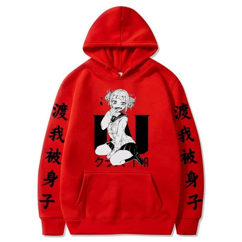 Himiko Toga Japanese Animation Hoodies Women Men Long Sleeve Hooded Sweatshirts Unisex Cool Y2K Street Clothing