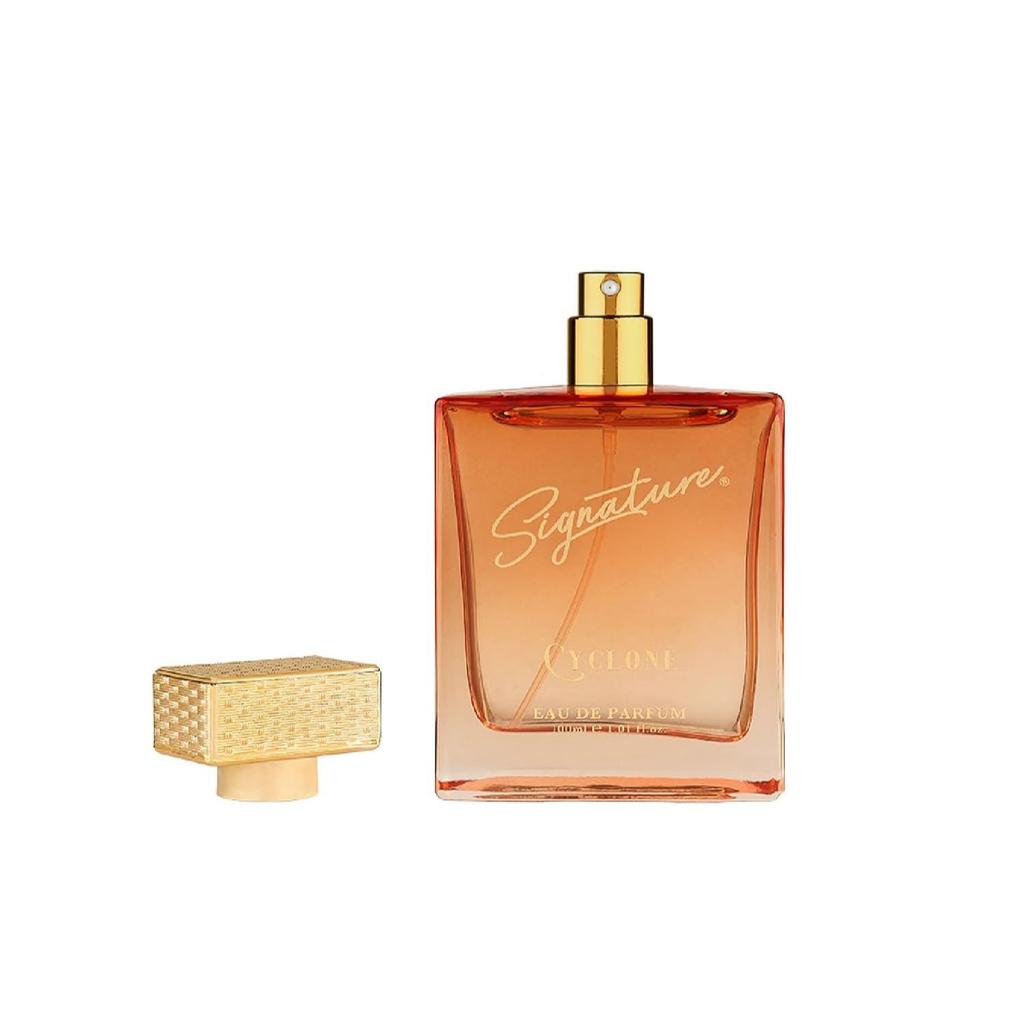 SIGNATURE AURA Cyclone Eau De Parfum for Women | Long Lasting Perfume | Aromatic Green Fragrance | Mandarin, Orange, Freesia & White Musk