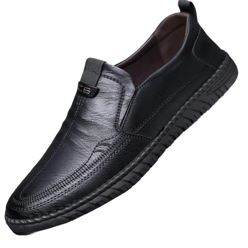 New Spring Men's Shoes Lightweight and Simple Business Leather Shoes Trendy and Breathable Men's Casual Shoes