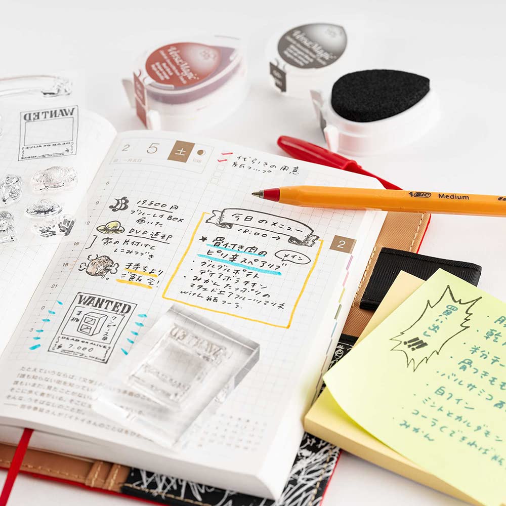 Hobonichi ONE PIECE magazine Versatile clear stamps /