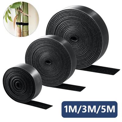 Self Adhesive Plant Nylon Cable Tie Green Adjustable Plants Hook Loop Support Garden Twine Bandage Reusable Fastener Tape Strips