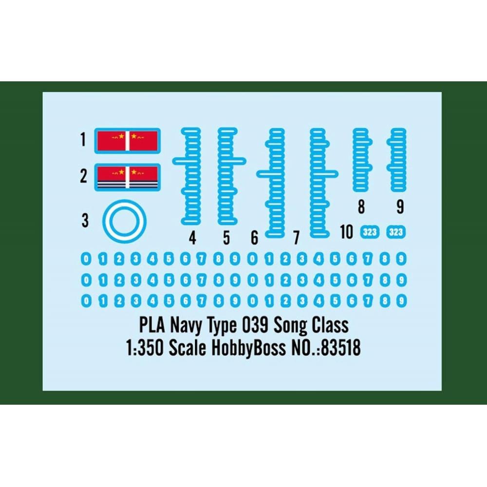 Hobby Boss 1 350 Submarine Series Chinese Navy Type 039  Song Type  Submarine Plastic Model 83518