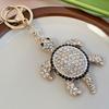 Large Marine Animal Turtle Key Ring Women's Luxury Rhinestone Crystal Tortoise Keychain Handbag Pendant Souvenir Birthday Gift