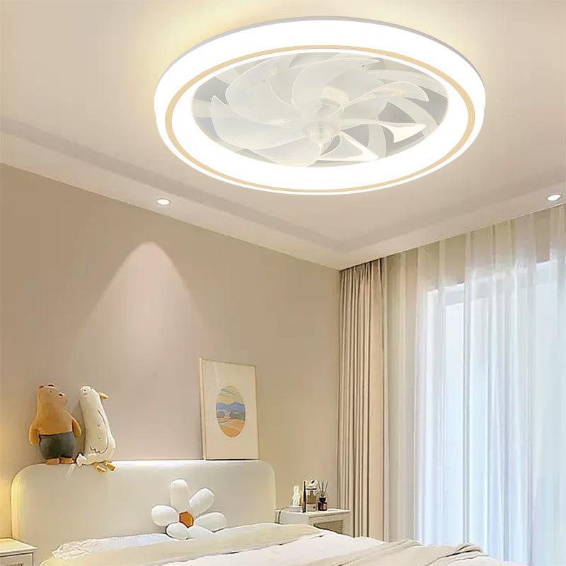 Hot Wheels Ultra-Thin Silent Ceiling Fan Light with Invisible Chandelier for Living Room & Bedroom