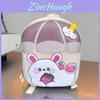 Cartoon Bunny Strawberry Kids Backpack With Hard Shell Durable Oxford Fabric For School Children