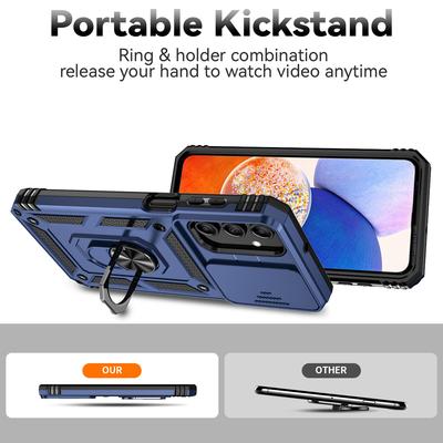 For Samsung Galaxy A35 5G Case Camera Slide Protector Kickstand Shockproof Phone Cover