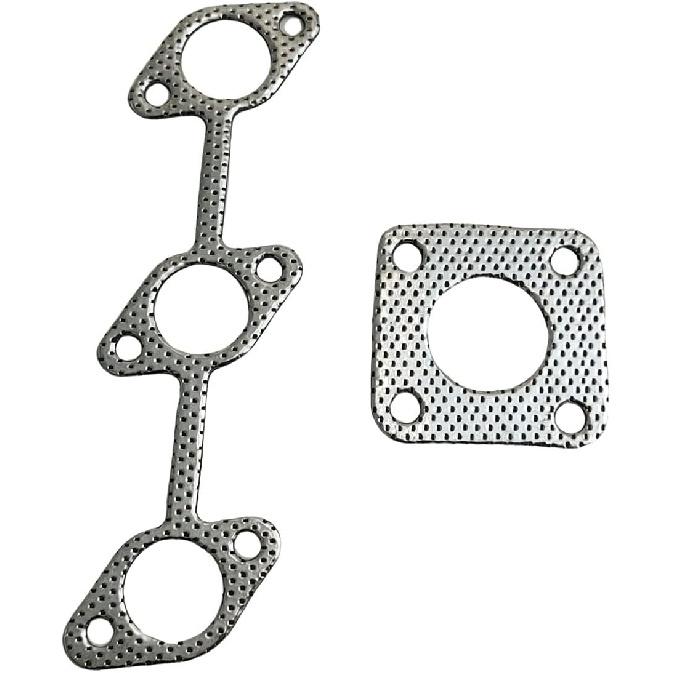 Exhaust Muffler Gasket Upstream & Downstream 16261-12350 15263-12370 Exhaust Manifold Muffler Gasket Compatible with Kubota D905 D1005 D1105 D1105T