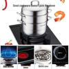 SUPOR 28cm 304 Stainless Steel Multi-Stove Steamer with Glass Lid