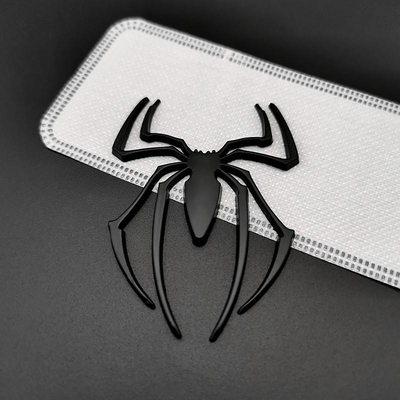 Spider-Man Car Logo Metallic Animal Sticker - Spider Rear Symbol for Side Door, Scratch Cover