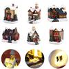 Brightness LED Light Up Small Village House Scene Christmas Decor Ornament