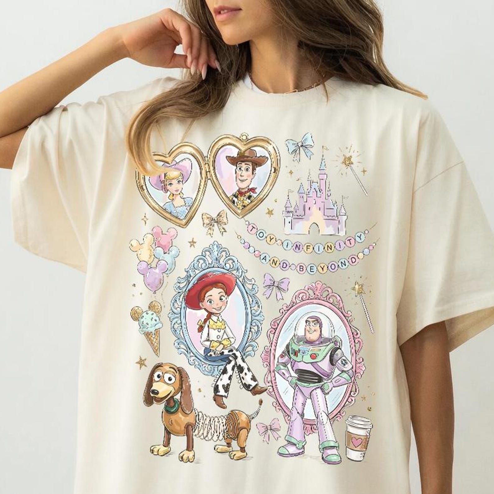 Toy Story Coquette Shirt - Toy Story 5 Tshirt,Retro Disneyland Gift,Disney Coquette Tshirt,Buzz LightYear,Woody,Slinky,Jessie,Bo Peep 2XL