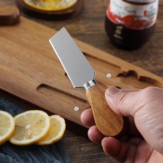 Yousheng Cheese Plate Set with Natural Wood Board Knives Food-Grade Coating Moisture-Proof Semi-hard Cheese Board