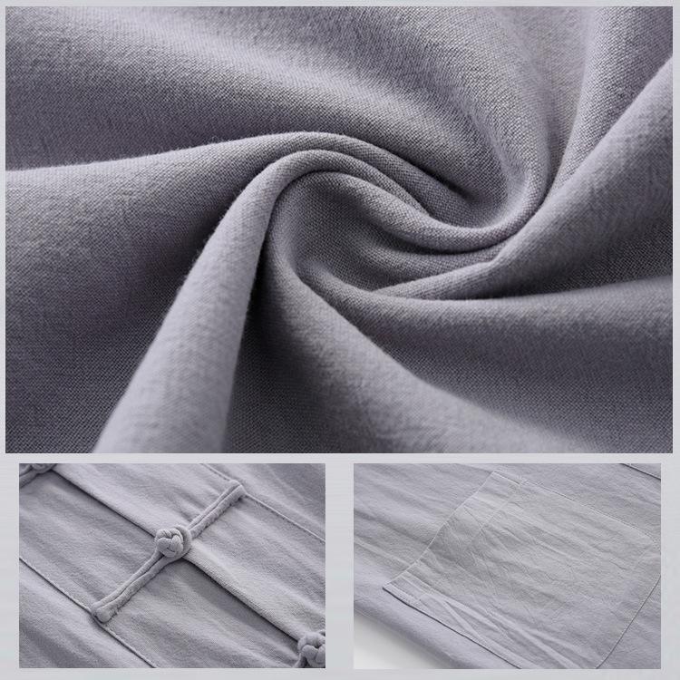 Men's Short-Sleeve Summer Chinese Tang Suit - Frog Button Style for Middle-Aged & Elderly