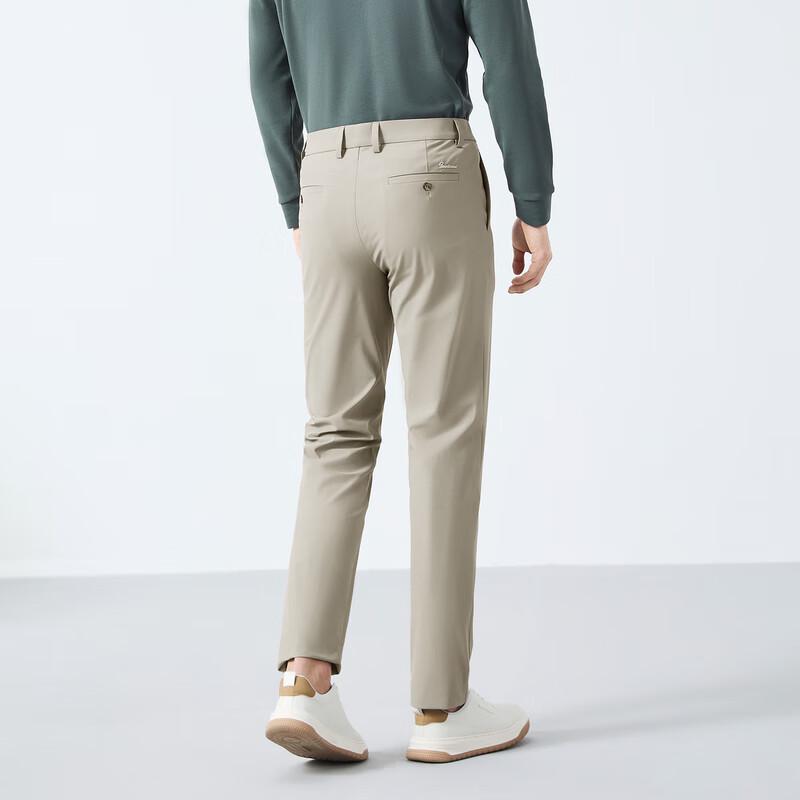 

Men s High-Elastic Straight-Leg Fine-Stripe Casual Pants 36