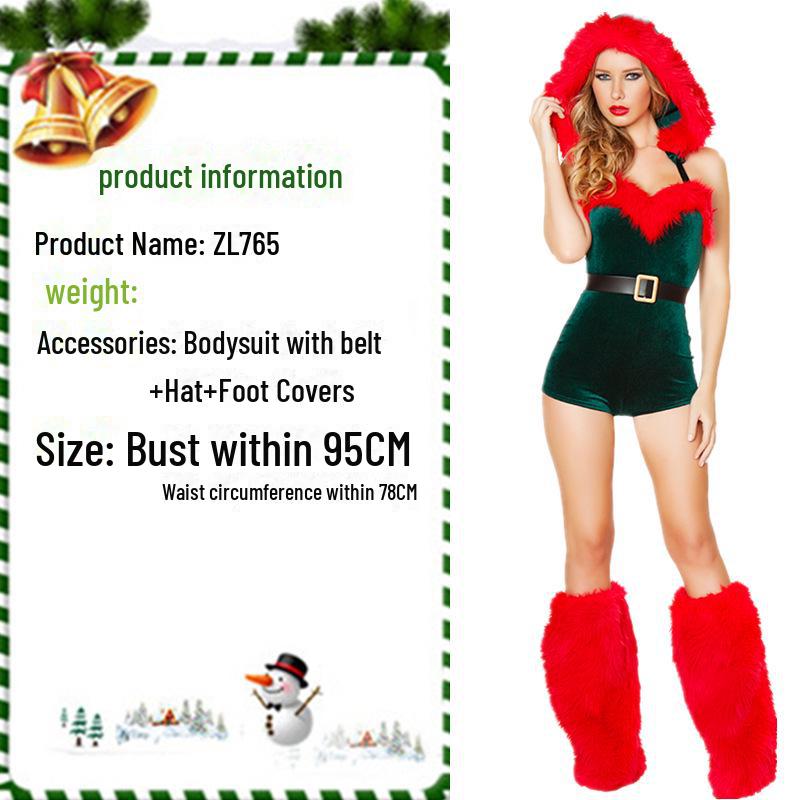 

Новое зеленое платье для рождественской вечеринки - костюм Санта-Клауса и елки для маскарада One Size