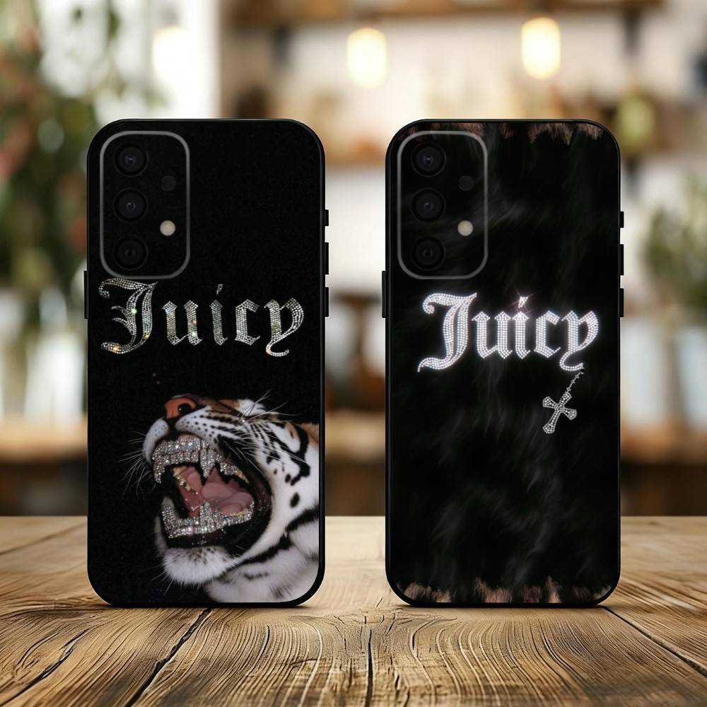 J-Juicy C-Couture Phone Case For Samsung Galaxy A73,A72,A71,A70,A53,A52,A51,Others Soft Black Cover