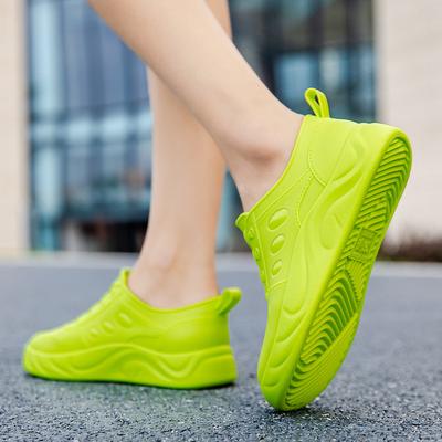 Höhenverlängernde Regenschuhe Damen wasserdicht Samt kurzer Schaft neu rutschfest und abriebfest Regenstiefel modische Küchen-Gummischuhe Arbeit wa