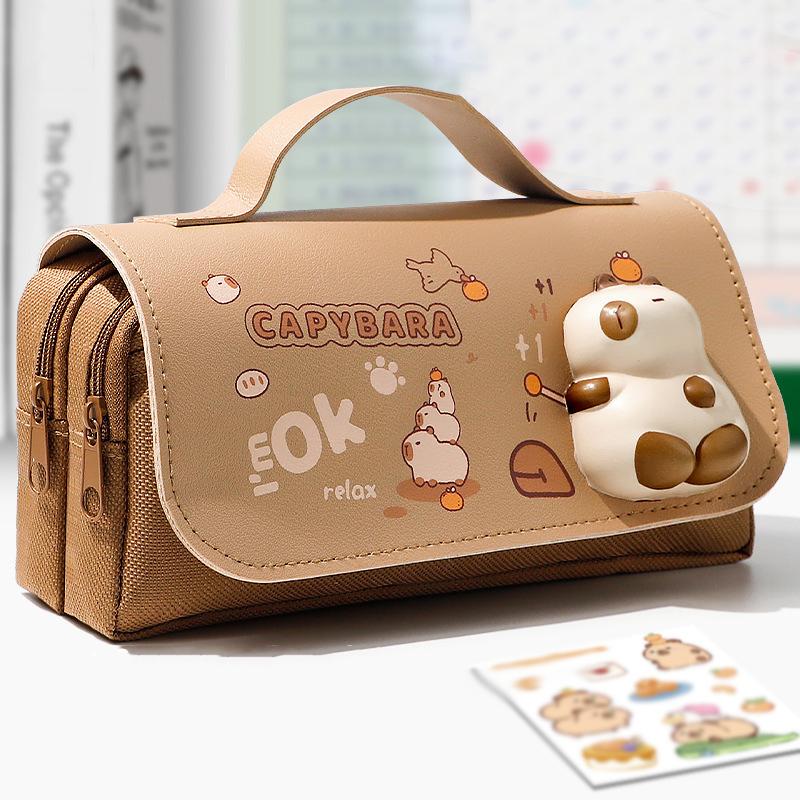 

2025 Новый пенал-раскладушка Капибара с многослойным сверхбольшим объемом и высокой ценностью для студентов, обычный пенал