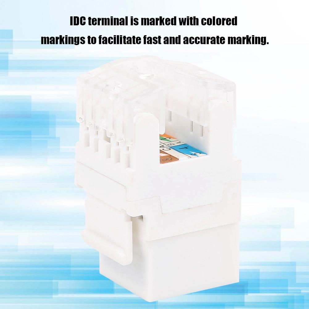 3pcs 180 degrees Module Category 6 Unshielded 10 Gigabit Networks Information Connector Socket