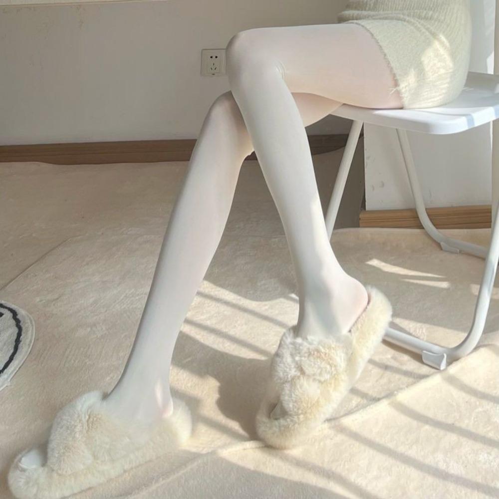 Pure Desire White Stockings Schoolgirl Lolita Socks Girl Milk White Soft Sister Pantyhose Anti-hook Ins Summer