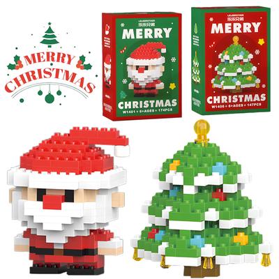 Vánoční dárky Série mikro stavebnic Santa Claus Sobi Puzzle Skládací kostky Stolní dekorace Hračky Děti Děti