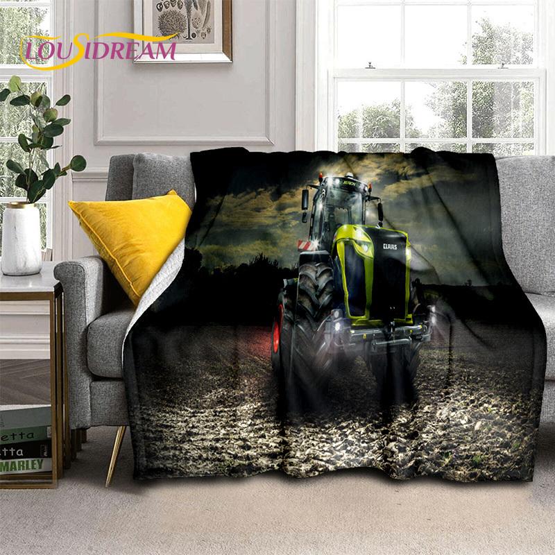 Truck Car 3D Series Retro Tractor HD Blanket,Soft Throw Blanket for Home Bedroom Bed Sofa Picnic Travel Office Cover Blanket Kid