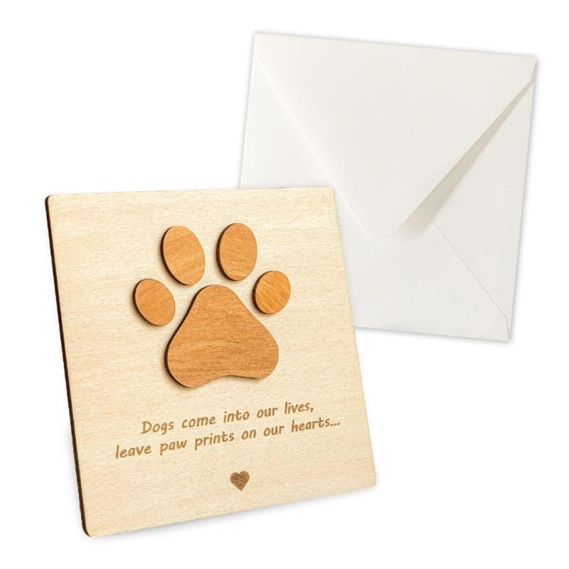

Pet Memorial Card Pet Dog Puppy Wood Ornaments for Outdoor and Indoor Remembrance Memorial Gift Pet Toe Beans 1