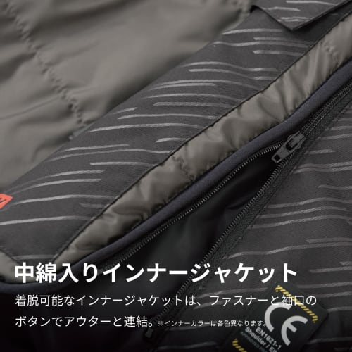 RS TAICHI Motorcycle Autumn/Winter Waterproof Cold Protection Built-in CE Protector Removable Inner Included Motrek Winter Parka RSJ723 TREAD BLACK XX