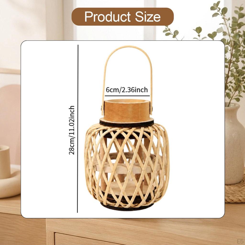 Decorative Handwoven Candle Holder Modern for Wedding Kitchen Indoor Outdoor A
