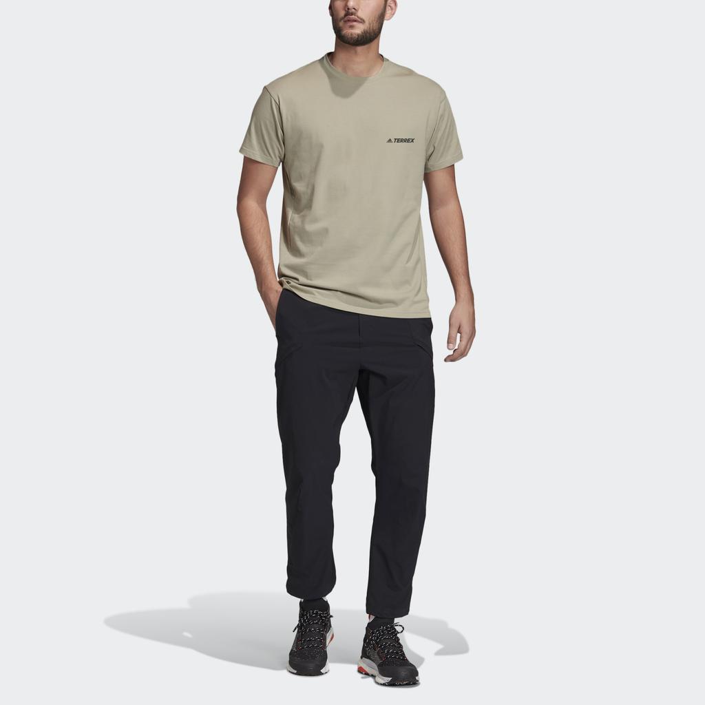 Adidas Round Neck Casual Pullover Short Sleeve T-Shirt Men Tops Feather-Gray FJ5038