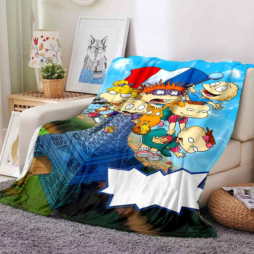 Rugrats Theme Printed Blanket - Perfect for Couch, Bed, Travel & Outdoor Use | Machine Washable, Cozy & Durable.