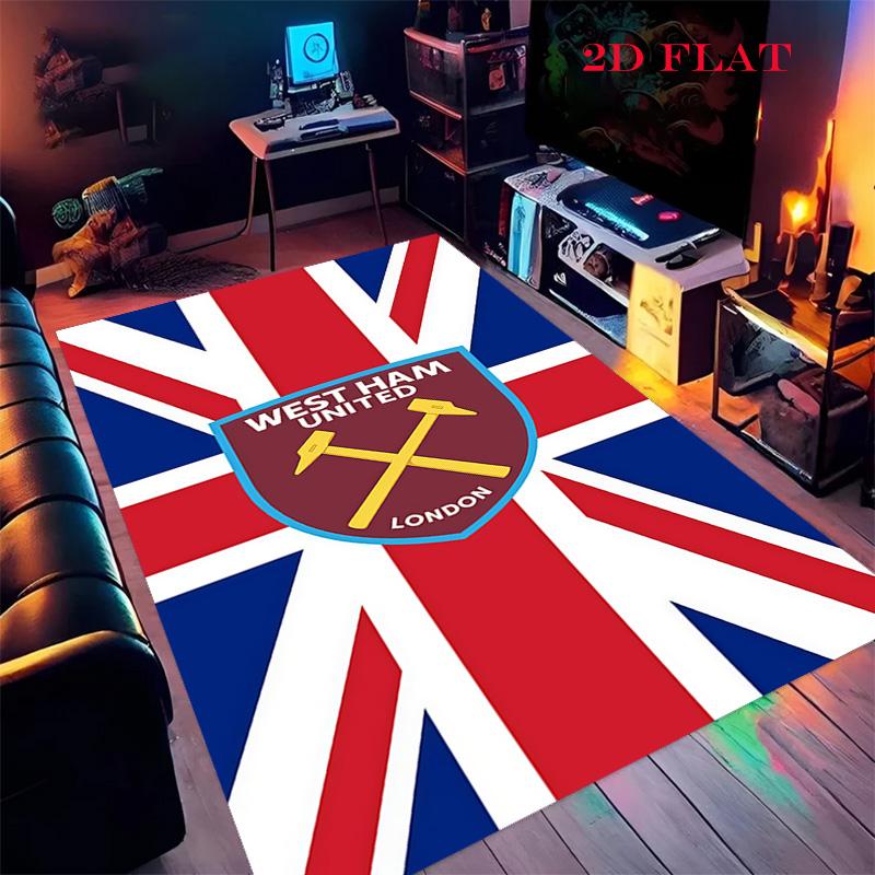 

West Ham logo Carpet Rug for Living Room Bedroom Home Sofa Decoration,Kids play Nonslip Floor Mat 40x60cm( 15x23in )