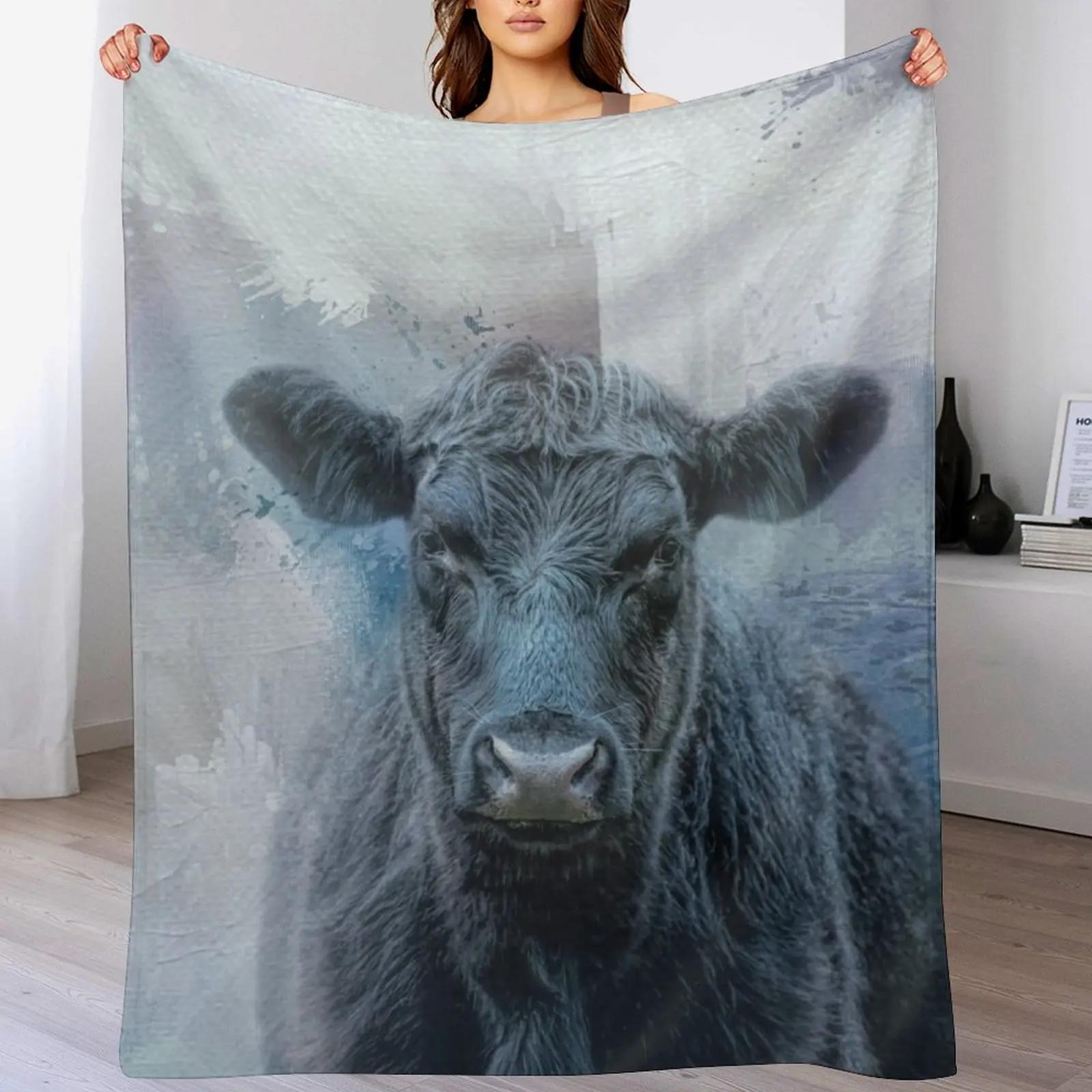 

Black Aberdeen Angus One Throw Blanket Soft Comfort Blanket for Reading Watching TV 102x76cm(40x30in)