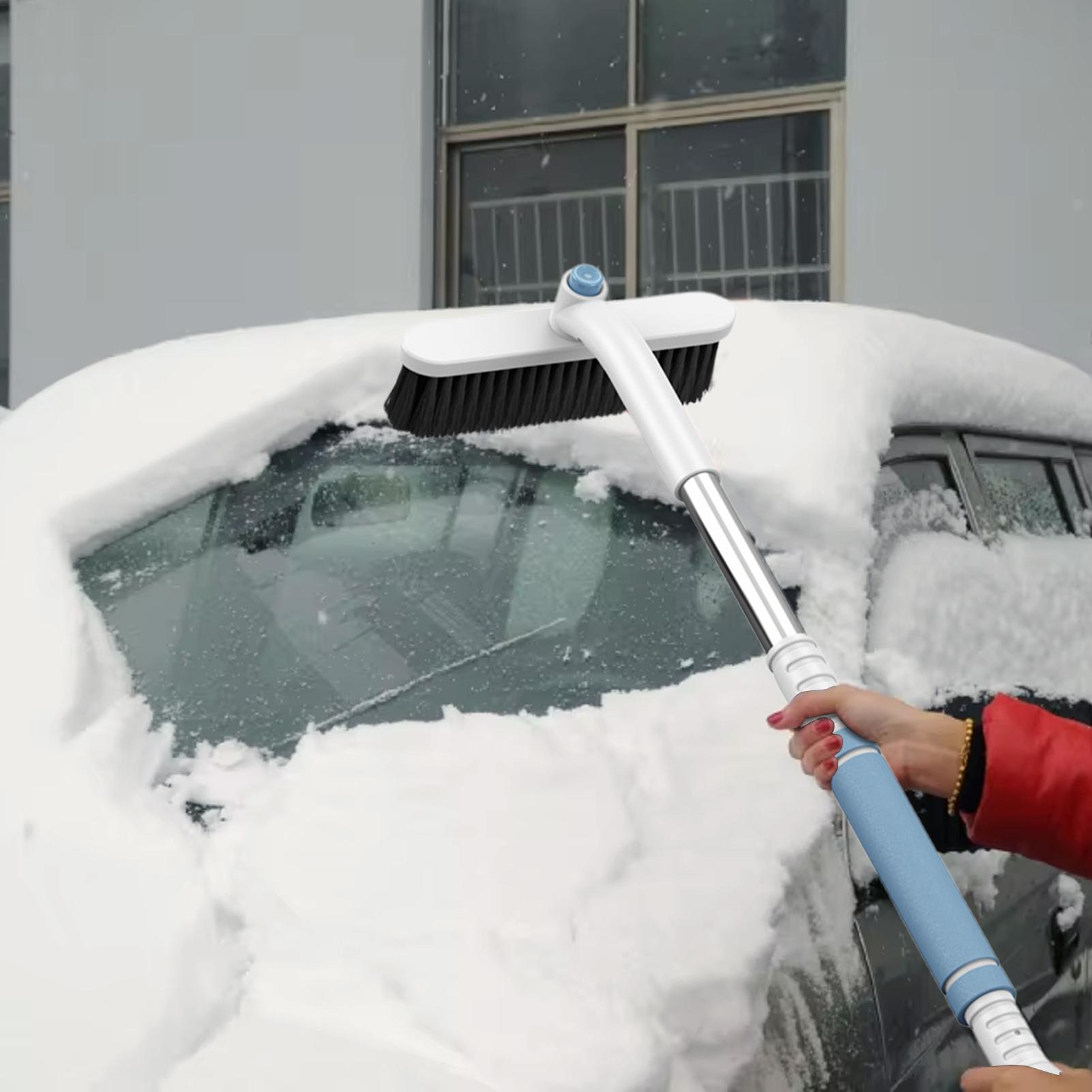 

Снігова щітка для автомобіля Регульована Довга ручка Очищувач 360 градусів Поворотний Автомобільний скребок для льоду Для позашляховиків Вантажівок Автомобілів Седанів Скутерів Даху CHINA