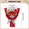 Completed Crochet Flower Bouquet Artificial Flowers Rose for Party Women's Day