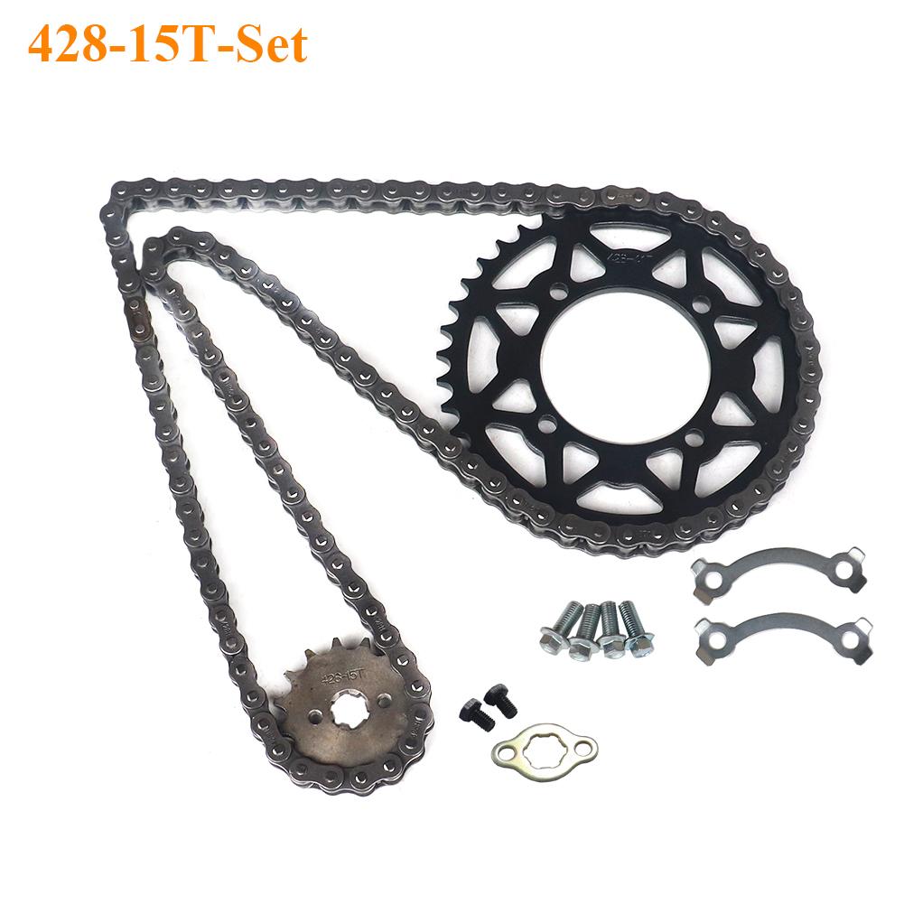 17MM 14T 15T 16T 17T Kettenrad vorne +76mm 41T 428 Kettenrad hinten + 428 106 Glieder Kette für ATV Quad Dirt PIT PRO Bike ATV