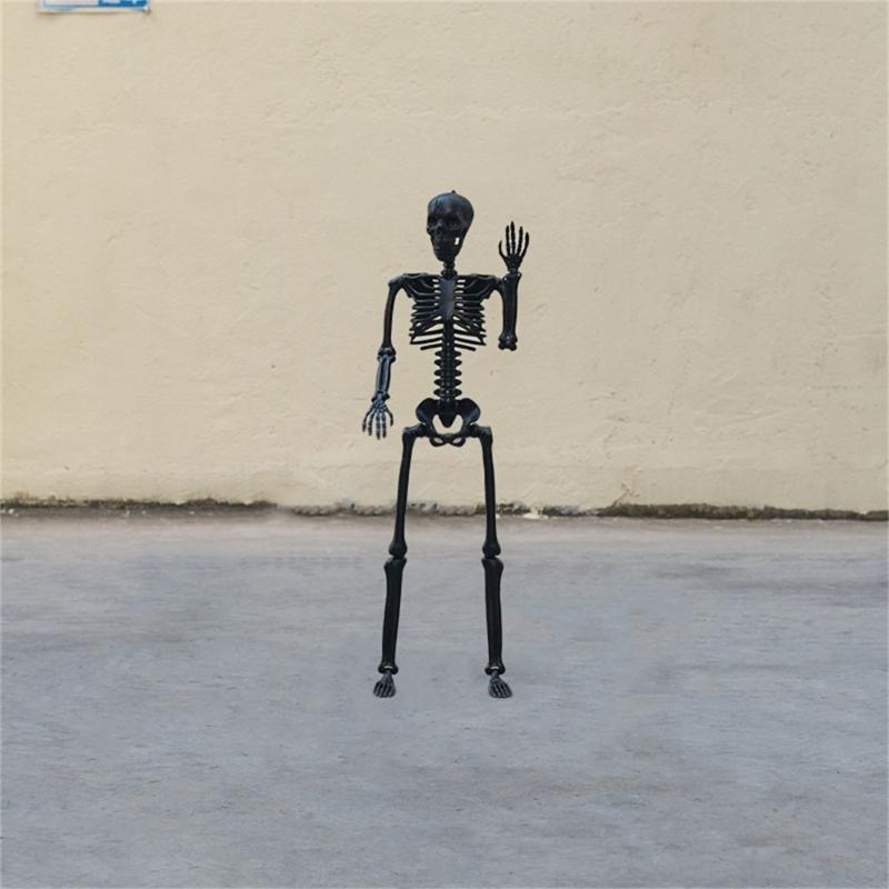 Realistic Full Body Human Bone Halloweens Props Flexible Joints Portable Plastic Indoor Outdoors Decoration